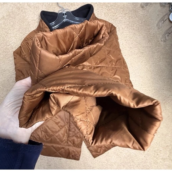 Alembika Medium Quilted Asymmetrical Snap Jacket Copper Brown Short Boxy Israel - Picture 6 of 15